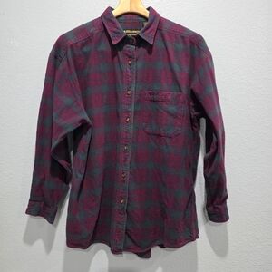 Hazel Creek Clothing Company Plaid Flannel Shirt - Vintage Style Red/Green/Blue